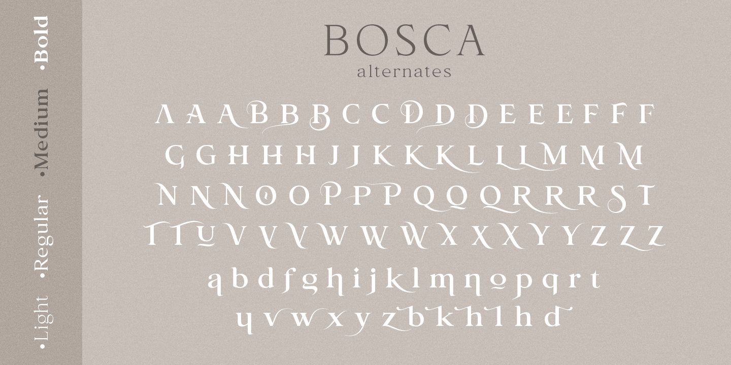 Пример шрифта Bosca #2